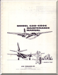 Aero Commander 680 E Aircraft Maintenance  Manual , 1960