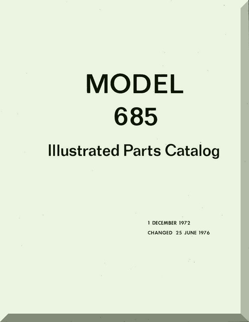 Aero Commander 685  Aircraft Illustrated Parts Catalog Manual , 1976