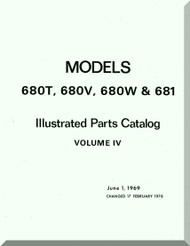 Aero Commander 680 T, V, W 681  Aircraft Illustrated Parts Catalog Manual , 1969
