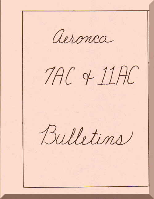Aeronca 7AC 11 AC  Aircraft Service Bulletins Manual