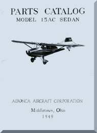 Aeronca 15 AC   Aircraft Parts Catalog  Manual, 1949