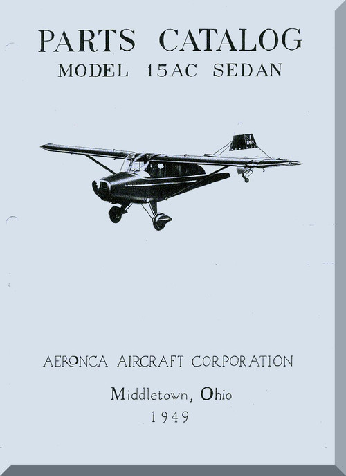 Aeronca 15 AC   Aircraft Parts Catalog  Manual, 1949