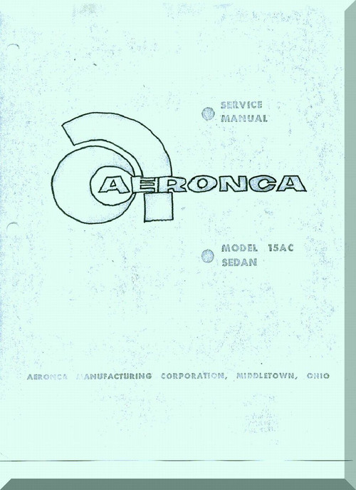 Aeronca 15  AC  Sedan Aircraft Service  Manual