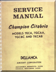 Bellanca Champion Citabria 7ECA M 7GCAA, 7GCBC 7KCAB  Aircraft Service  Manual, 1976 