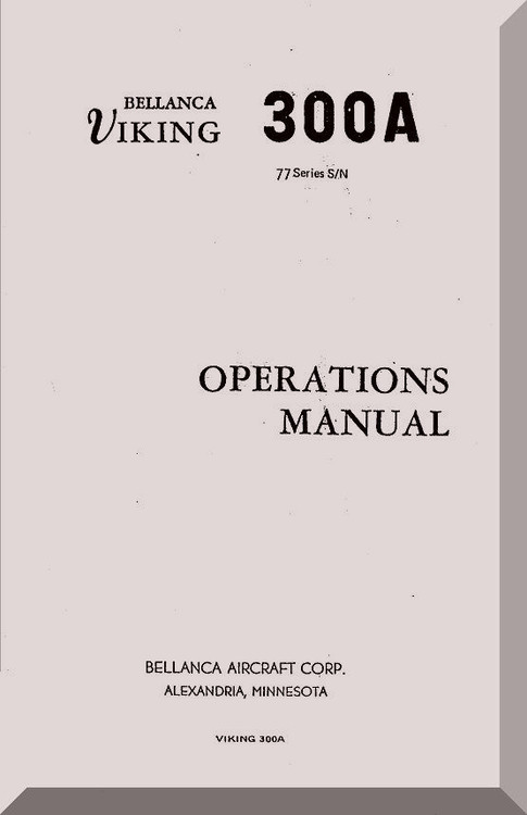 Bellanca Viking 300 A Aircraft Operation  Manual