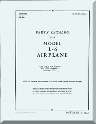 Interstate L-6  Aircraft Parts Catalog Manual , T.O. 01-160LA-4, 1943