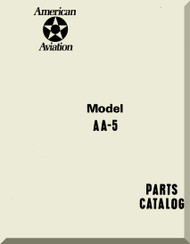 Grumman American AA-5  Aircraft Part Catalog  Manual  1977 / 1976 / 1979 