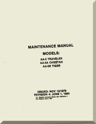 Grumman American AA-5 Traveler AA-5A Cheetah, AA-5B Tiger  Aircraft Maintenance  Manual  1983 