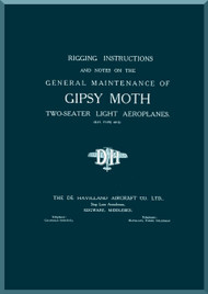 De Havilland Gipsy Moth Aircraft Maintenance Manual