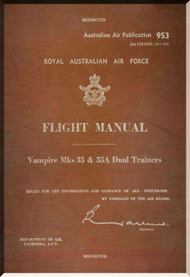 De Havilland Vampire Mks 35 & 35A  Aircraft Flight Manual -   RAAF -  AAP 953