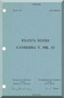 English Electric Canberra T Mk.13  Aircraft Pilot's Notes Manual -  ( English Language ) , A.P.  4326N-PN. , 1961
