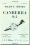 English Electric Canberra B.2  Aircraft  Pilot's Notes Manual  AP 4326B