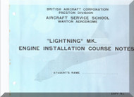 English Electric Lightning Aircraft Engine Installation Manual