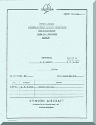 Stinson Model 10 A Aircraft Specification and Bulletin  Manual 
