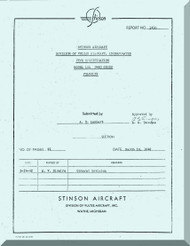 Stinson Model 10 A Aircraft Specification and Bulletin  Manual