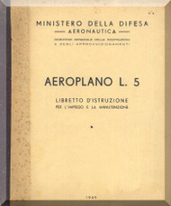 Stinson  L-5 , Aircraft Pilot's Instruction  Manual , Libretto di Istruzione ( Italian Language ) , 1949