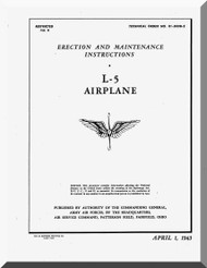 Stinson  L-5 Aircraft Erection and Maintenance  Manual , AN 01-500B-2,  1943