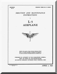 Stinson  L-5 Aircraft Erection and Maintenance  Manual , AN 01-500B-2,  1943