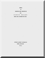 Stinson  SR-6 Reliant Aircraft Inspection Instruction  Manual