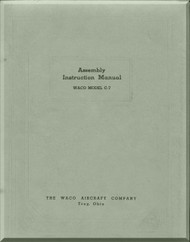 WACO  Custom Cabins C7  Aircraft Instruction Manual - 1938