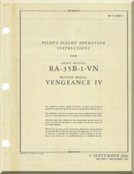 Vultee  RA-35B-1-VN  Aircraft Pilot's  Flight Operating instruction  Manual - AM 01-50AE-1 - 1943