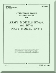 Vultee   BT-15 Airplane Structural Repair  Manual -  AN 01-508-2 , 1943