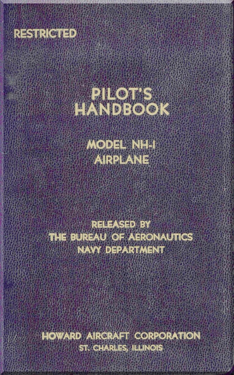 Howard NH-1 Aircraft Flight Manual - Nav Aer 01-170RA-1- 1943