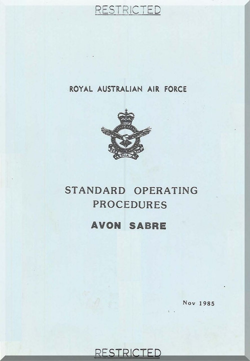 Commonwealth  CA-26 Ca-27  Aircraft  Standard operating procedure  Manual -   ( English Language ) - 1985