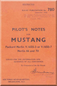 CAC / NAA CA-17 / P-51 Mustang Aircraft Pilot Manual