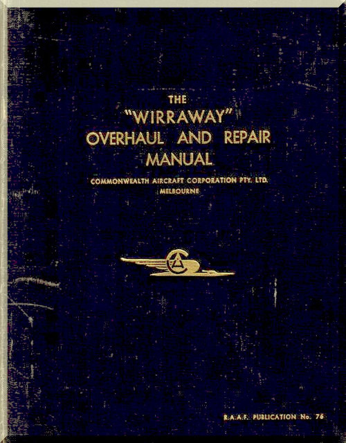 Commonwealth  Wirraway  Aircraft  Overhaul and Repair  Manual