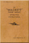 Commonwealth  Wackett  Aircraft  Operating Instructions Manual