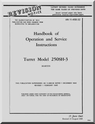 Martin 250SH-3 Gun Turrets Aircraft Handbook Manual
