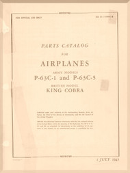 Bell P-63 C-1 C-5 Aircraft Parts Catalog Manual - 01-110FPC-4