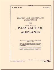 Bell P-63 A C Aircraft Maintenance Manual - 01-110FP-2 - 1945 