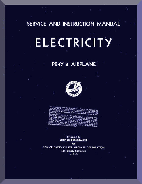 Consolidated PB4Y-2 Aircraft Electricity Manual