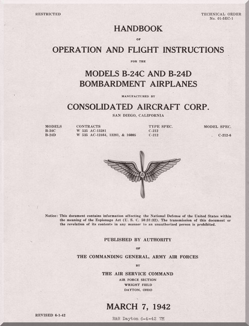 consolidated aircraft flight manual