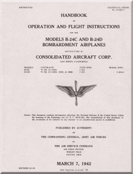 Consolidated B-24 C  D Aircraft Flight  Manual - TO 01-5EC-1 - 1942