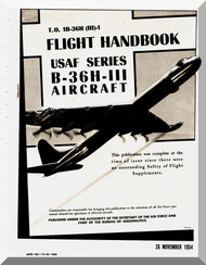 Convair B-36 H Aircraft Flight  Manual - 1B-36H(III)-1- 1956