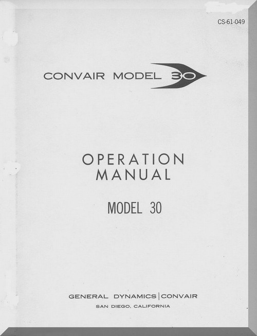 Convair 990 30  Flight Operation Manual