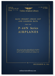 Curtiss P-40N Series  - Basic weight Check List and Loading Data  -T.O 01-25CN-5 - 1943