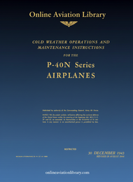 Curtiss P-40 N Series  - Cold Weather Operations and Maintenance instructions Data  -T.O 01-25CN-30 - 1943