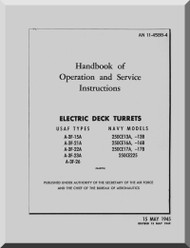 Electric Deck Turret Handbook Operation and Service - AN 11-45BB-4 - 1945  