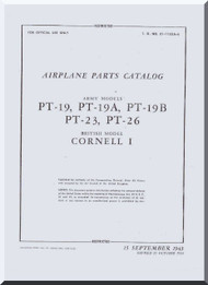 Fairchild PT-19, -19A, -19B, -23, -26  ,  Parts Catalog Manual TO  01-115GA-4 , 1943