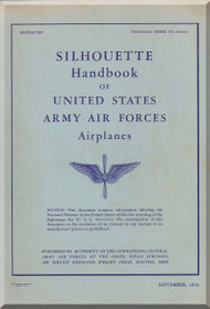 Aircraft Silhouelette Handbook Manual  T.O. 00-40-1 -1942 