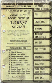 North American Aviation T-28 B / C   Aircraft Checklist Manual - NAVAIR 01-60FGB-1B,  1979