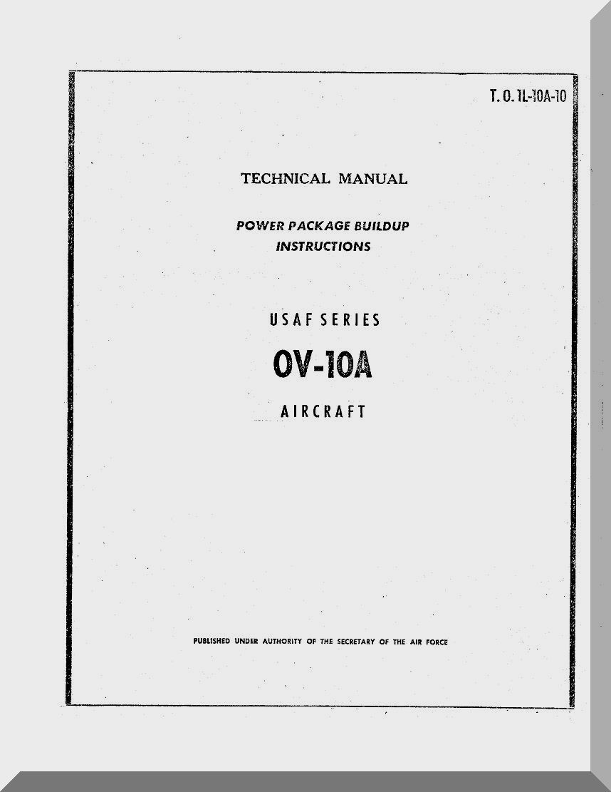 North American Aviation OV10A Aircraft Technical Manual Power