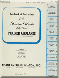 North American Aviation AT-6 A, B SNJ -3, -4, Aircraft Structural Repair Manual - North America Report NA5614 1943