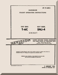North American Aviation T-6 C SNJ Aircraft Flight Manual 01-60FE-1 - 1945