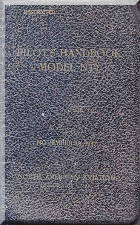 North American Aviation NJ-1 Aircraft Pilot Notes Manual - Report NA-339 - 1937