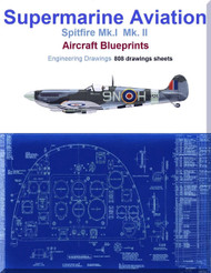 Supermarine Spitfire Mk.I  Mk. II Aircraft Blueprints Engineering Drawings - Download
